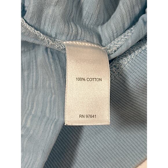 J. Jill Color-Washed Dipped-Hem Tunic Top Light Blue Cotton Size L Casual Pastel - Picture 8 of 9